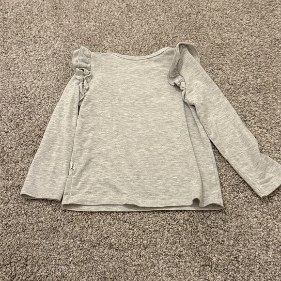 Little Sleepies Disney Minnie Mouse Long Sleeve Gray Shirt with ruffles 2T - Picture 4 of 5